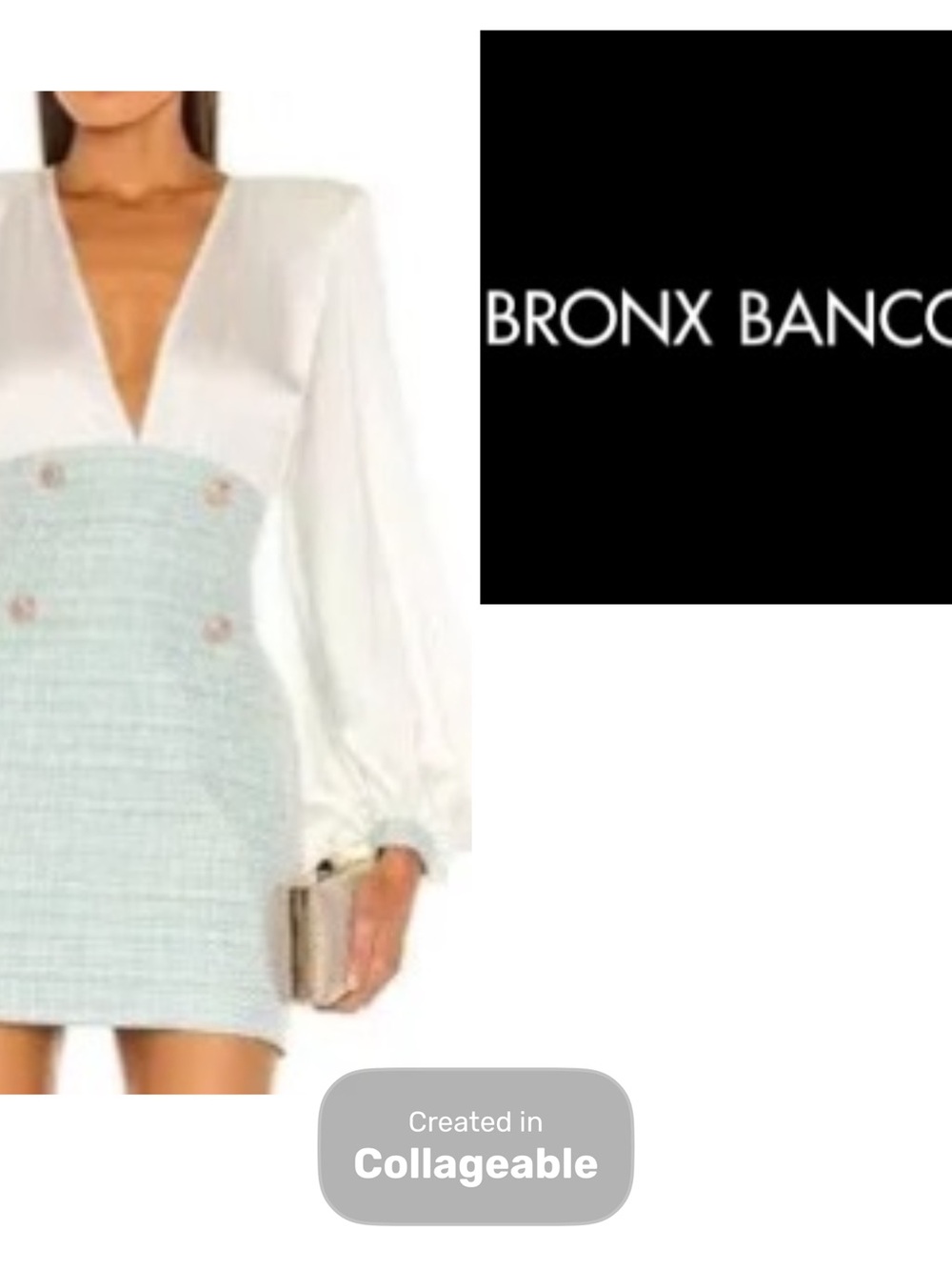 ‼️WOW‼️BRONX & BANCO Elena dress NWT ‼️🩵💚🤍